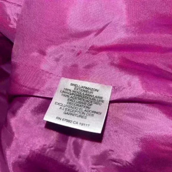 Sigrid Olsen Pink Tweed Jacket 100% Wool Lined Size L - Picture 5 of 5